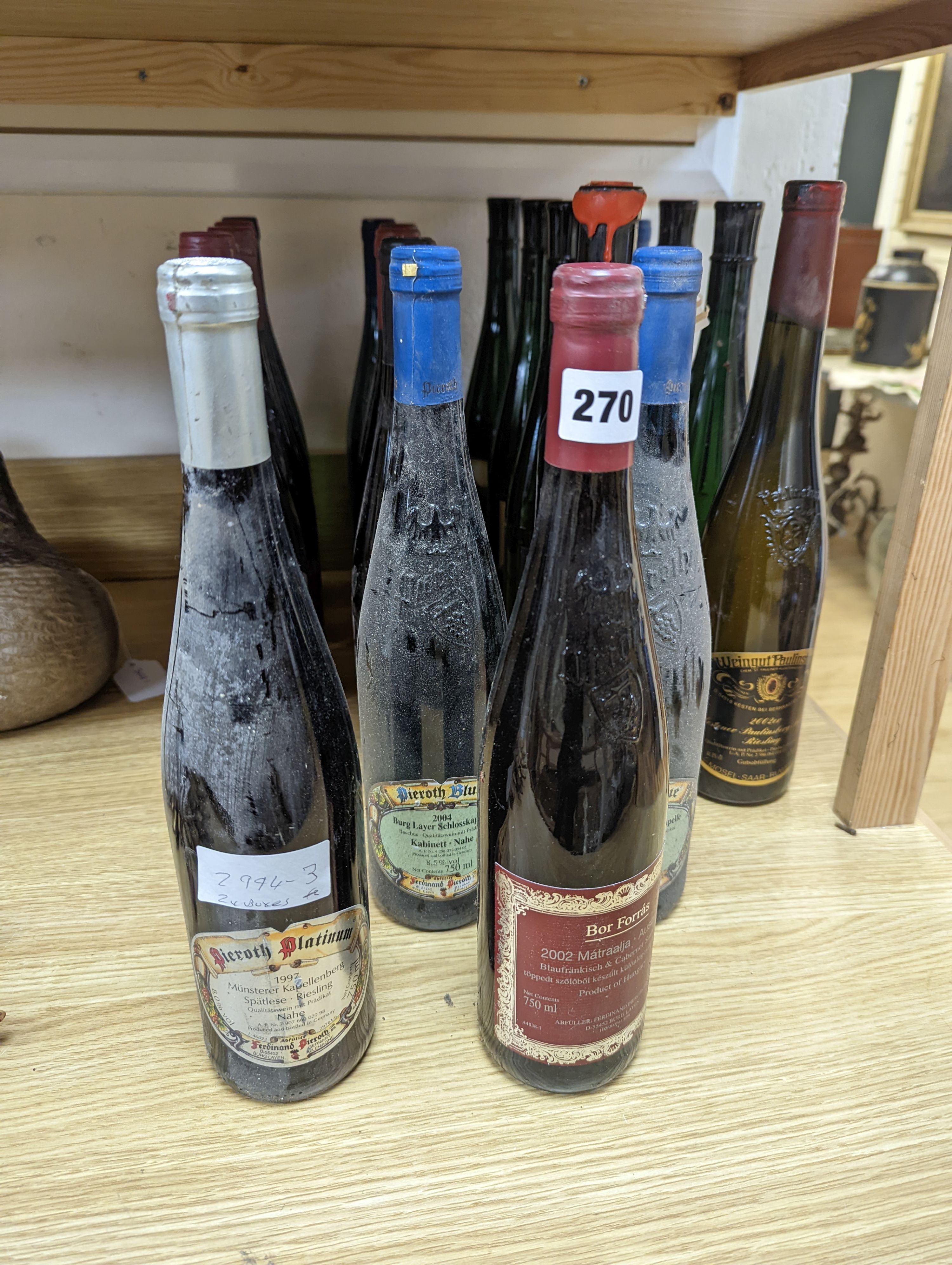 Assorted German wines, 24 bottles